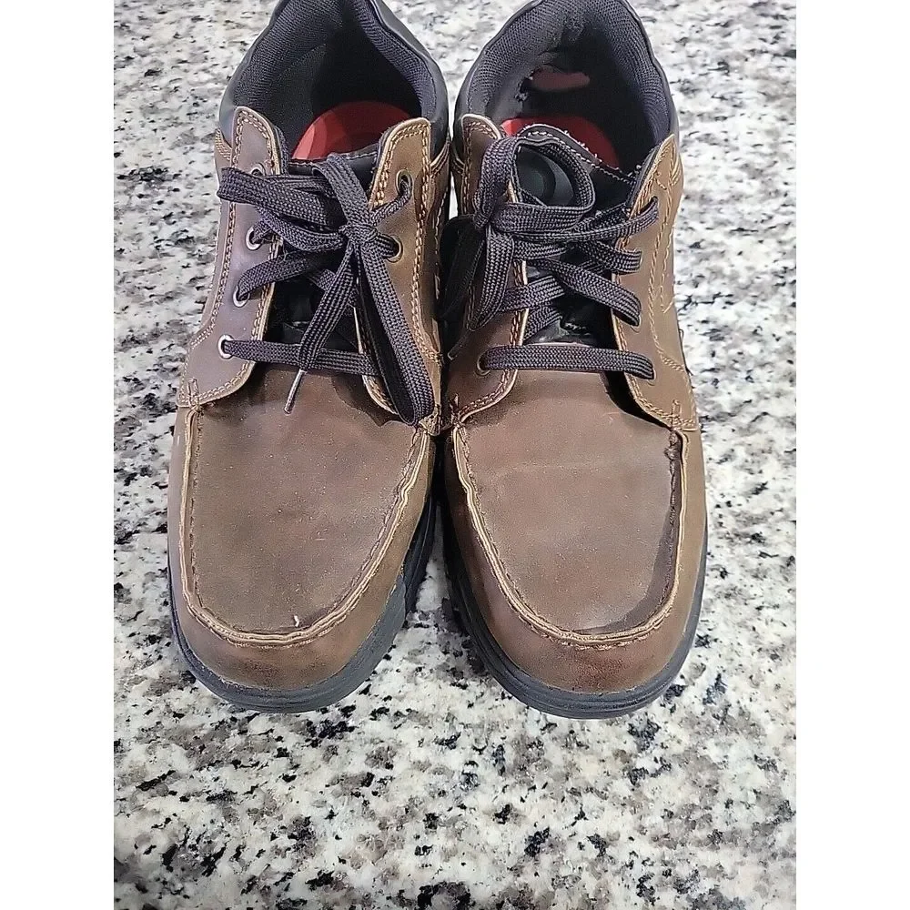 Wrangler‎ Shoes Mens 11 Moc Toe Lace Up Casual Low Sneakers Brown Faux Leather